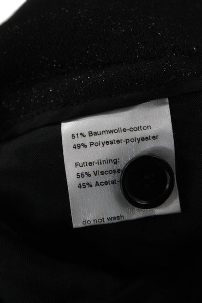 Akris Punto Womens Dress Pants Black Cotton Zip Solid Size 12