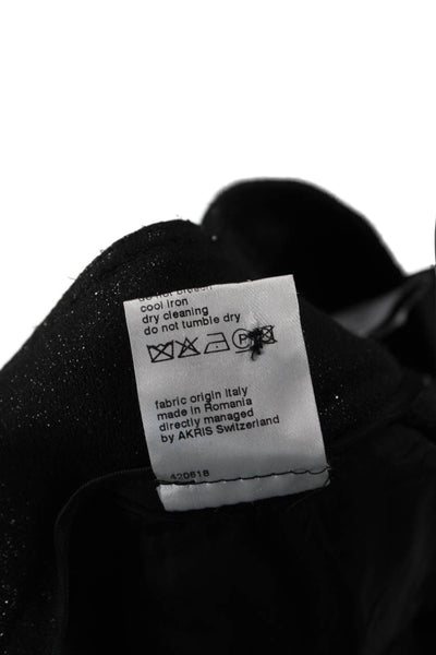 Akris Punto Womens Dress Pants Black Cotton Zip Solid Size 12