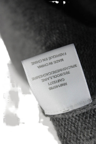 Brochu Walker Women Sweater Dress Wool Gray Long Sleeve Crew Neck Short Size XS