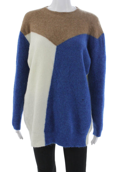 Stella McCartney Womens Pullover Sweater Mohair Geometric Multicolor Size 40