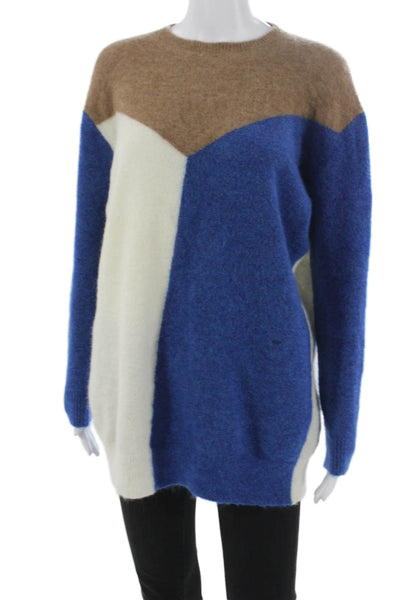 Stella McCartney Womens Pullover Sweater Mohair Geometric Multicolor Size 40