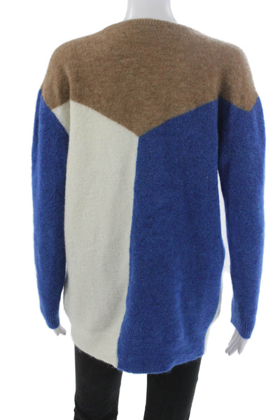 Stella McCartney Womens Pullover Sweater Mohair Geometric Multicolor Size 40