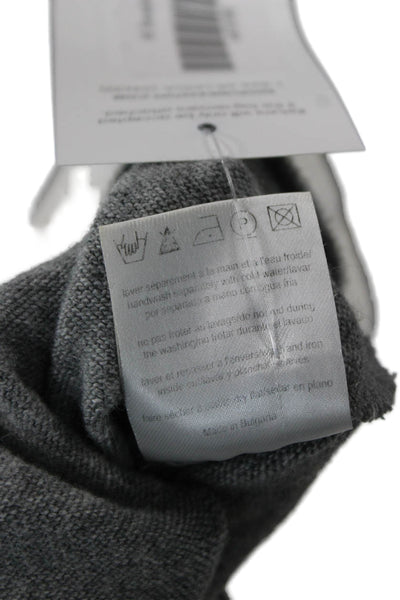 Sandro Womens Colorblock Zip Crewneck Acrylic Pullover Sweatshirt Gray Size 1