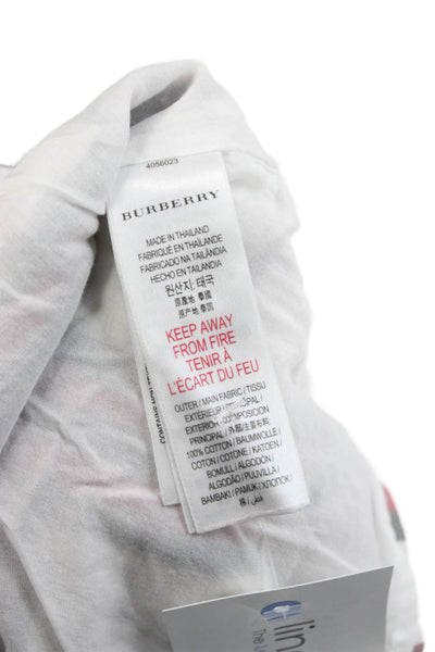 Burberry Children Childrens Girls Plaid Long Sleeves Shirt Red White Size 4