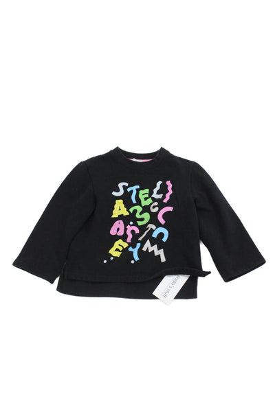 Stella McCartney Kids Childrens Girls Long Sleeves Sweatshirt Black Size 6