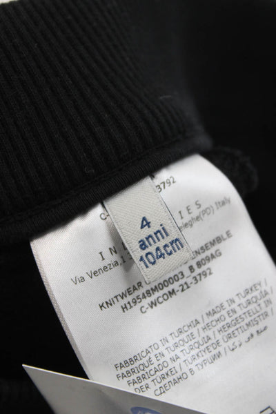 Moncler Childrens Boys Pull On Sweatpants Black Cotton Size 4