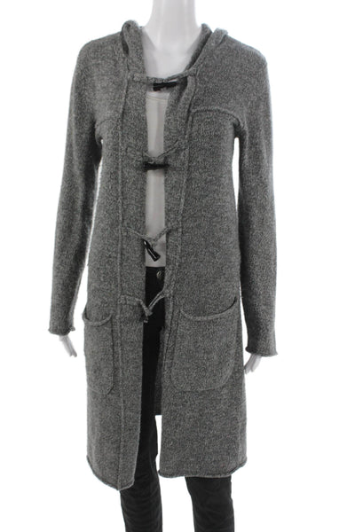 Joie Women Gray V-Neck Viscose Cardigan Size XS