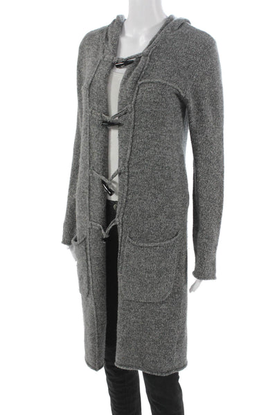 Joie Women Gray V-Neck Viscose Cardigan Size XS