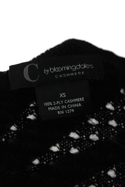 C by Bloomingdales Women Cashmere Scoop Neck Sweater Black Size XS