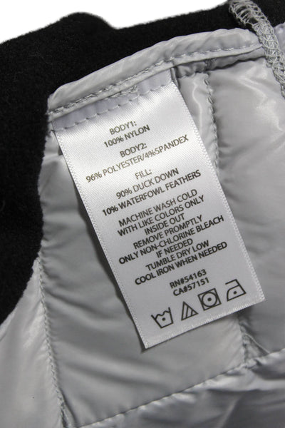Calvin Klein Womens Basic Jacket Gray Nylon Zip Long Sleeve Size XS