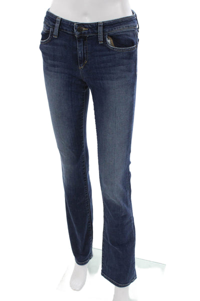 Joes Womens Bootcut Jeans Blue Cotton Low Rise Button Size 25