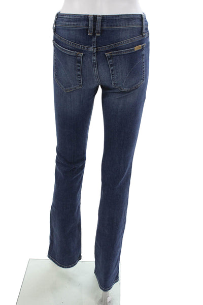 Joes Womens Bootcut Jeans Blue Cotton Low Rise Button Size 25