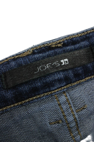 Joes Womens Bootcut Jeans Blue Cotton Low Rise Button Size 25