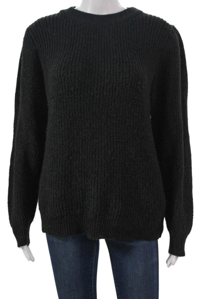IRO Womens Black Acrylic Crew Neck Pullover Sweater Long Sleeve Size M