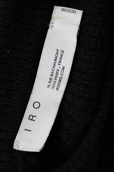 IRO Womens Black Acrylic Crew Neck Pullover Sweater Long Sleeve Size M