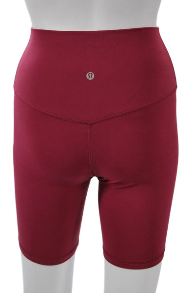 Lululemon Womens Athletic Red Shorts Polyester Blend Size S