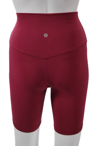 Lululemon Womens Athletic Shorts Red Nylon Blend Size 2