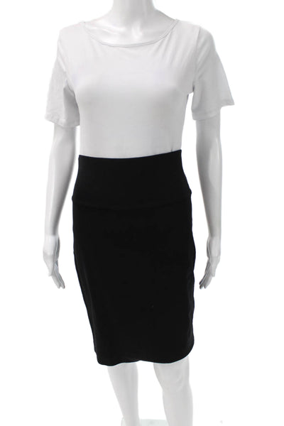 Standard James Perse Womens Straight Pencil Skirt Black Viscose Knee Size 4