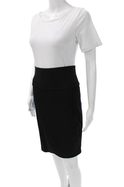Standard James Perse Womens Straight Pencil Skirt Black Viscose Knee Size 4