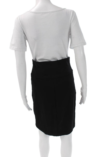Standard James Perse Womens Straight Pencil Skirt Black Viscose Knee Size 4