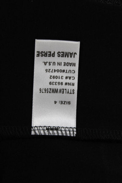 Standard James Perse Womens Straight Pencil Skirt Black Viscose Knee Size 4