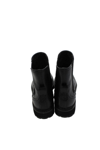 Cole Haan Women's Round Toe Leather Pull-On Chelsea Boots Black Size 7