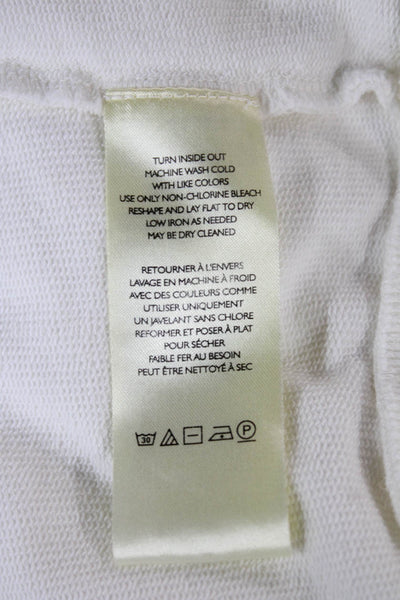 Anthropologie Womens Basic Cotton Crew Neck Long Sleeve Blouse Size L