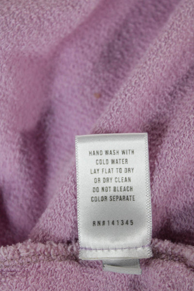 Anthropologie Womens Pullover Pink Cotton Crew Neck Long Sleeve Size S