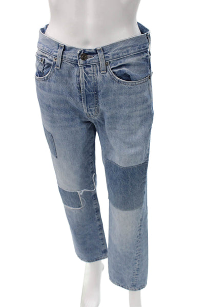 Edwin Womens Ankle Jeans Blue Cotton Button Size 26