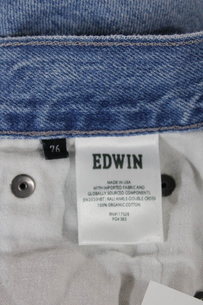 Edwin Womens Ankle Jeans Blue Cotton Button Size 26