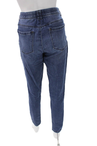 Wit & Wisdom Womens Skinny Jeans Blue Mid-Rise Button Cotton Blend Size 8