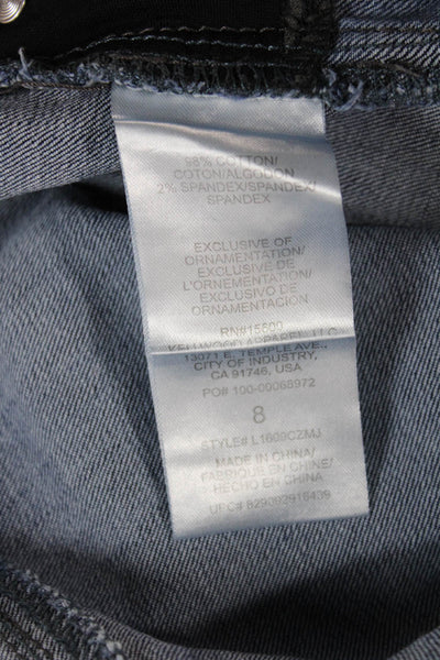 Wit & Wisdom Womens Skinny Jeans Blue Mid-Rise Button Cotton Blend Size 8