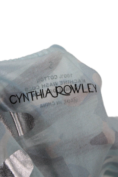 Cynthia Rowley Womens Camouflage Crewneck Cotton T-Shirt Short Sleeve Size S