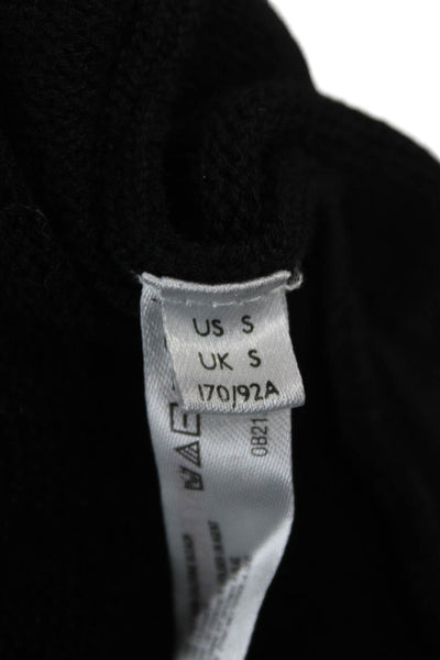FP Beach Women Black Cotton V-Neck Long Sleeve Cardigan Size S