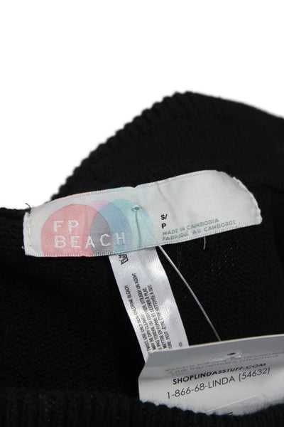 FP Beach Womens Black Cotton Pull On Sweatpants Solid Size S