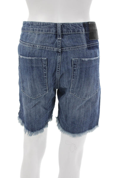 One Teaspoon Womens Cut Off Cotton Blue Shorts Size 28