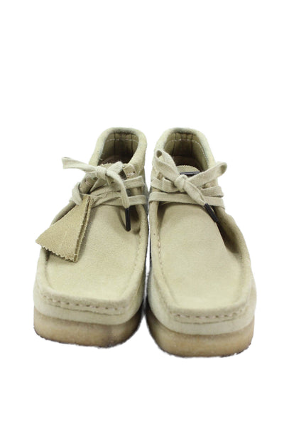 River Island Womens Chukka Suede Lace Up Boots Beige Size 8