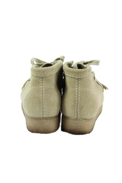 River Island Womens Chukka Suede Lace Up Boots Beige Size 8