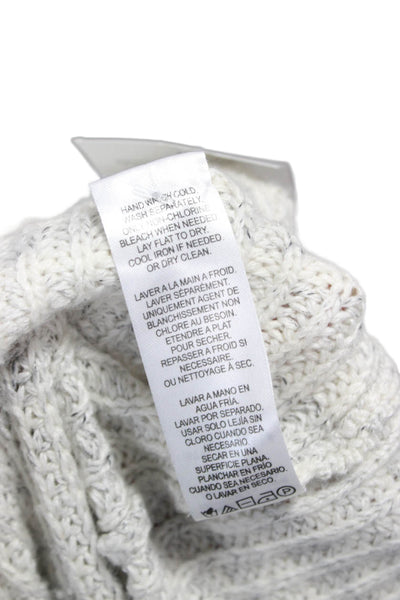 Splendid Womens Cotton Mock Neck Pullover Sweater White Long Sleeve Size XS