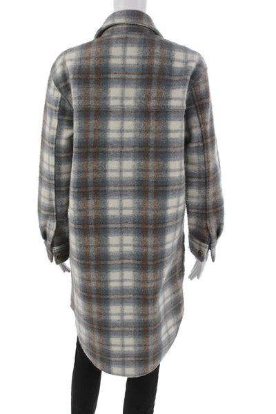 Joie Womens Multicolor Plaid Basic Jacket Button Long Sleeve Size XS