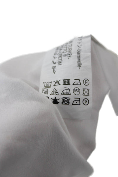 Zara Mens White Cotton Collared Solid Button Up Long Sleeve Shirt Size S