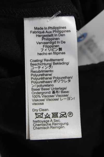 J Crew Women Ankle Pants Black Polyurethane Zip Inseam 27 Size 6