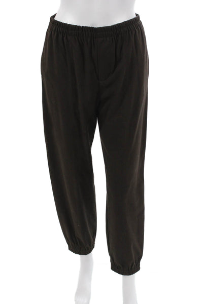 Zara Womens Brown Polyester Jogger Pants Pull On Solid Size S