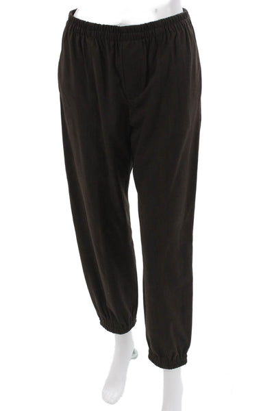 Zara Womens Brown Polyester Jogger Pants Pull On Solid Size S