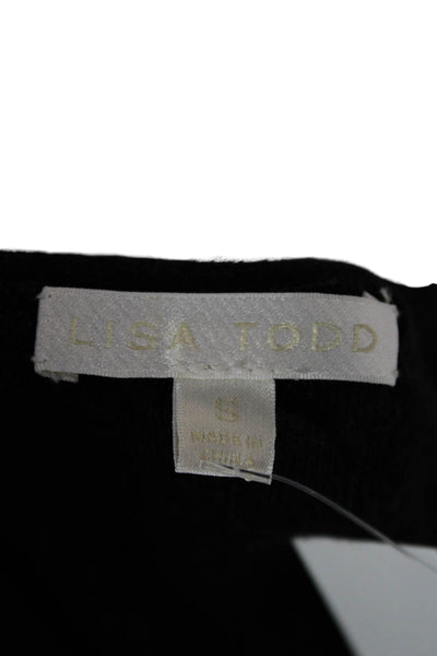 Lisa Todd Womens Pullover Sweater Black Long Sleeve Round Neck Size S