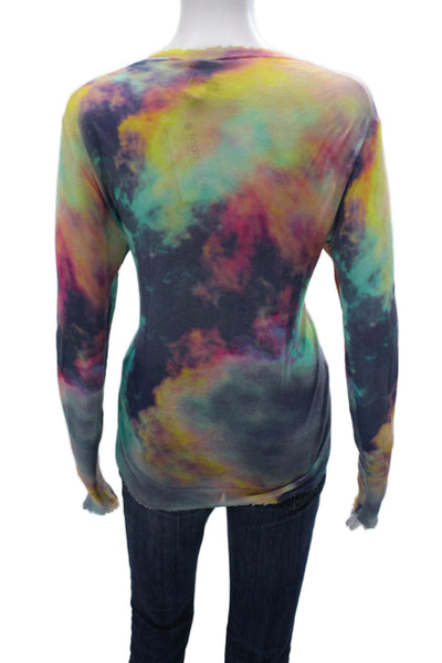 Cotton By Autumn Cashmere Womens Pullover Sweater Multicolor Crewneck Size M