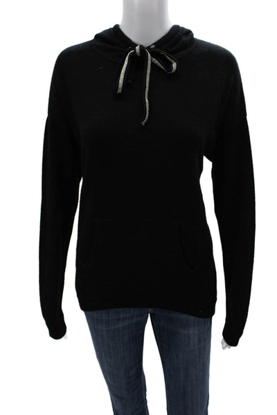 Minnie Rose Womens Cashmere Pullover Black Round Neck Long Sleeve Size M