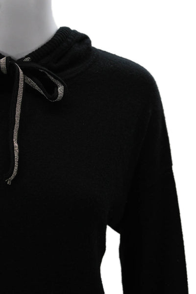 Minnie Rose Womens Cashmere Pullover Black Round Neck Long Sleeve Size M