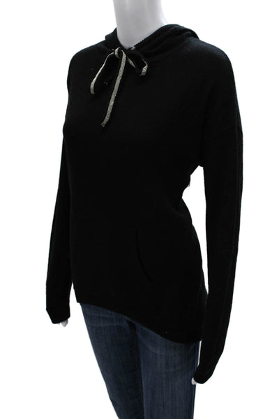 Minnie Rose Womens Cashmere Pullover Black Round Neck Long Sleeve Size M