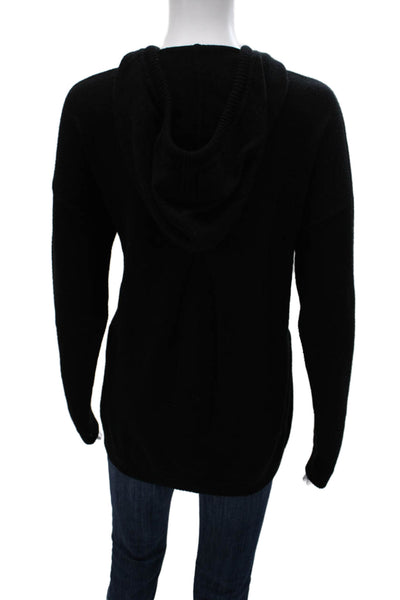Minnie Rose Womens Cashmere Pullover Black Round Neck Long Sleeve Size M